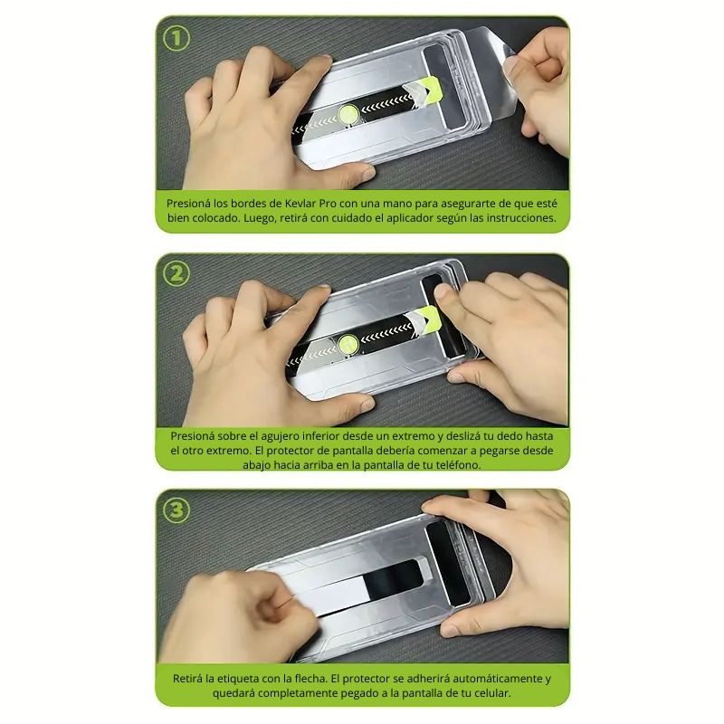 Kevlar Pro™ | Vidrio Templado Iphone con Colocador preciso para tu modelo