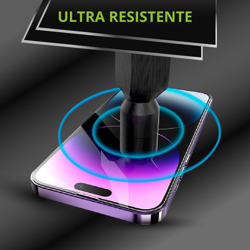 Kevlar Pro™ | Vidrio Templado Iphone con Colocador preciso para tu modelo