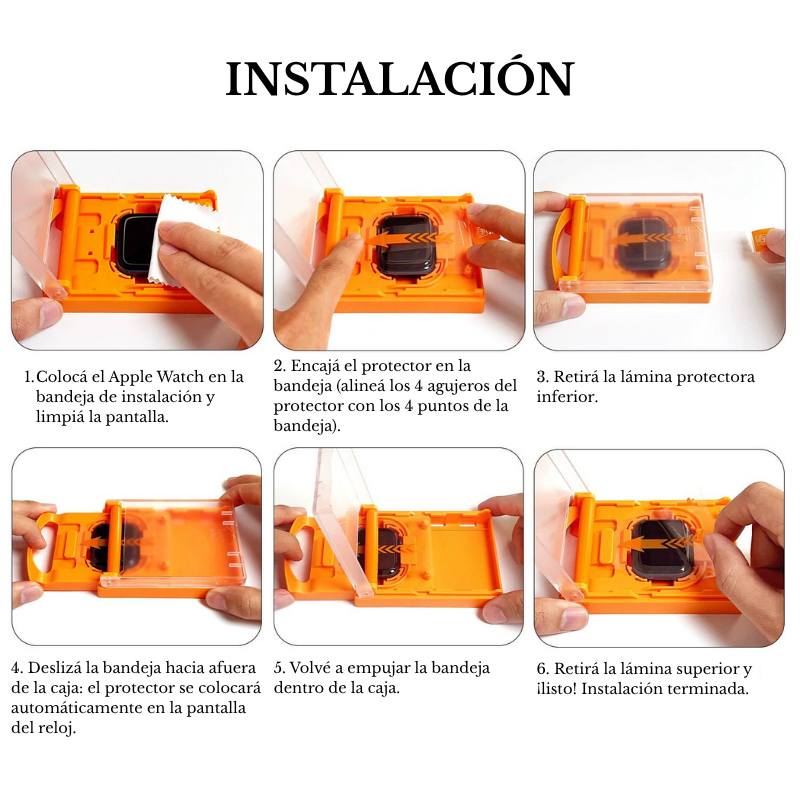 Kevlar Pro™ | Vidrio Templado AppleWatch con Colocador preciso para tu modelo