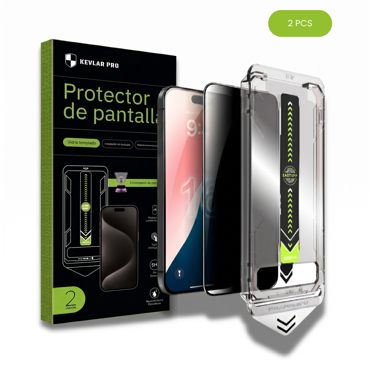 Kevlar Pro™ | Vidrio Templado Iphone - 2 pcs