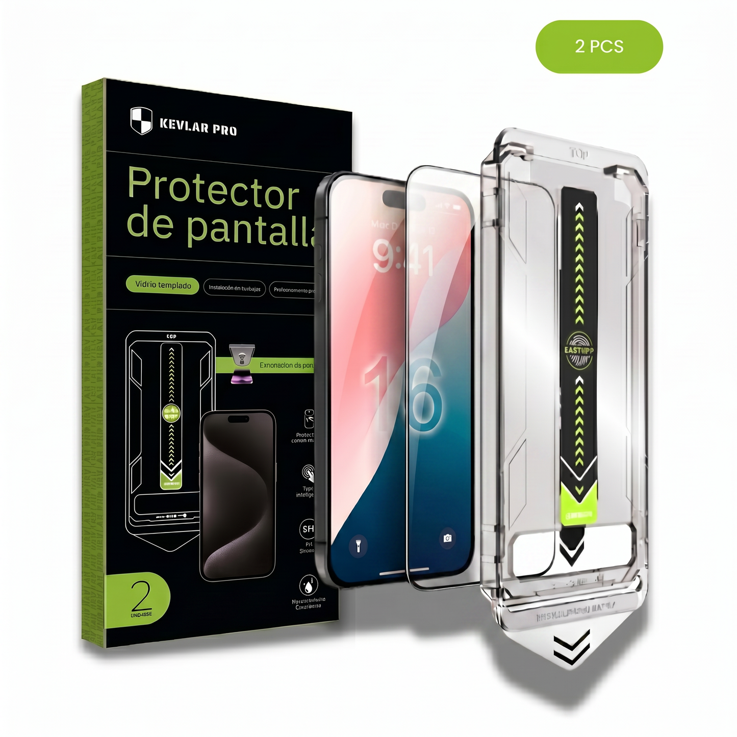 Kevlar Pro™ | Vidrio Templado Iphone - 2 pcs