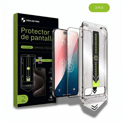 Kevlar Pro™ | Vidrio Templado Iphone - 2 pcs