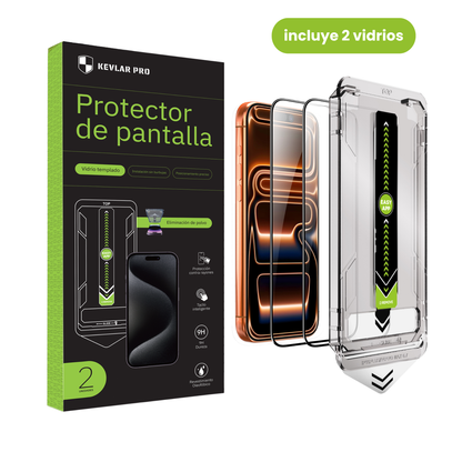 Kevlar Pro™ | Vidrio Templado Iphone - 2 pcs